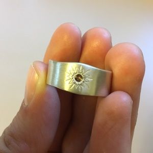 Lisa Leonard Sunburst Birthstone Ring in Amethyst